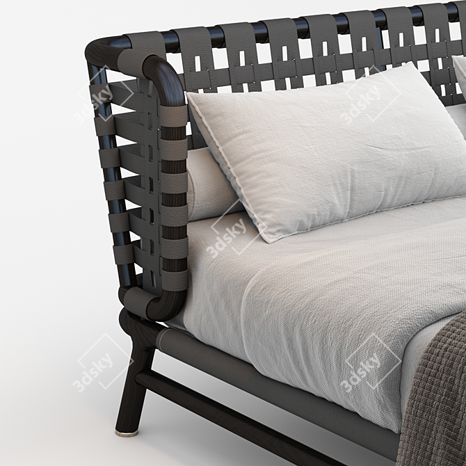 Elegant Meridiani Edoardo Bed Set 3D model image 4