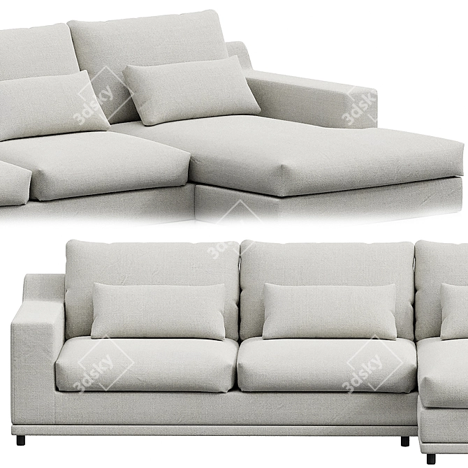 Transformable Sofa Darvin: Comfort and Versatility 3D model image 3