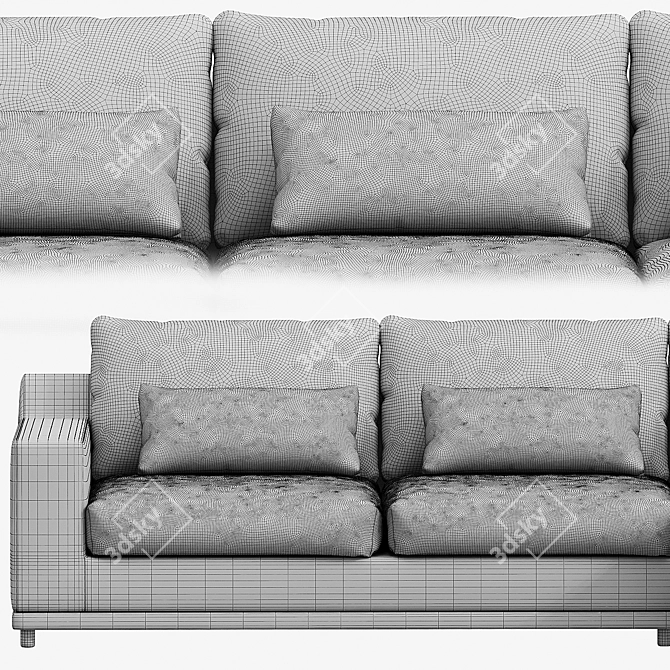 Transformable Sofa Darvin: Comfort and Versatility 3D model image 6