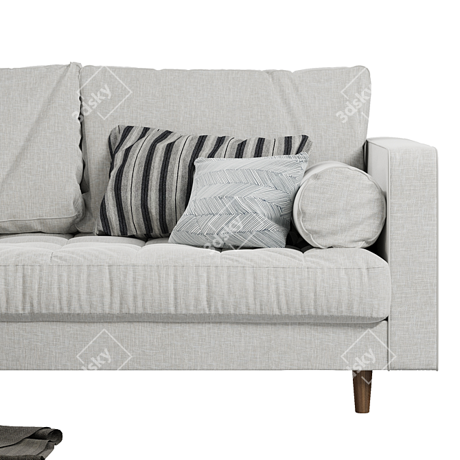 MADE Scott 4-Seater Corner Sofa: Versatile Elegance in 8 Colors 3D model image 3