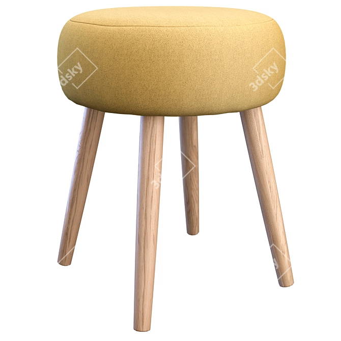 Modern Carter Stool: Stylish Seating 3D model image 1