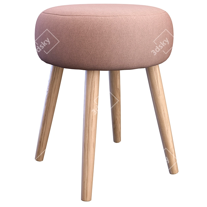 Modern Carter Stool: Stylish Seating 3D model image 2