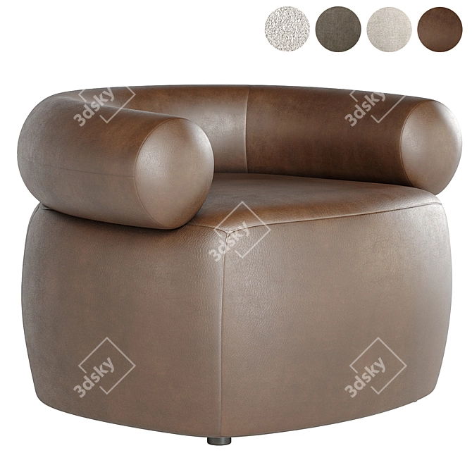 Cozy Sarah Ellison Huggy Armchair 3D model image 4