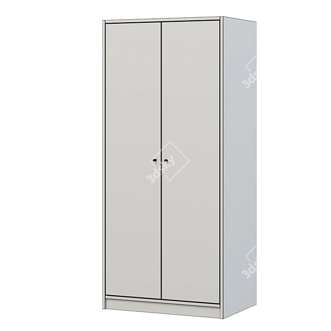 KLEPPSTAD 2-Door Wardrobe - Sleek and Functional 3D model image 2