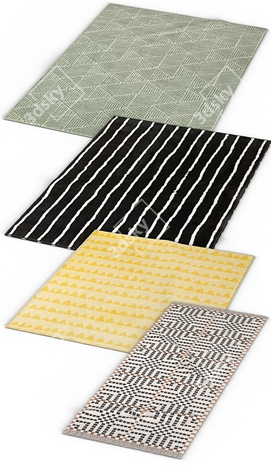 Stylish IKEA Rugs: Vamdrup, Görlöse, Rörande, Stenlille 3D model image 3