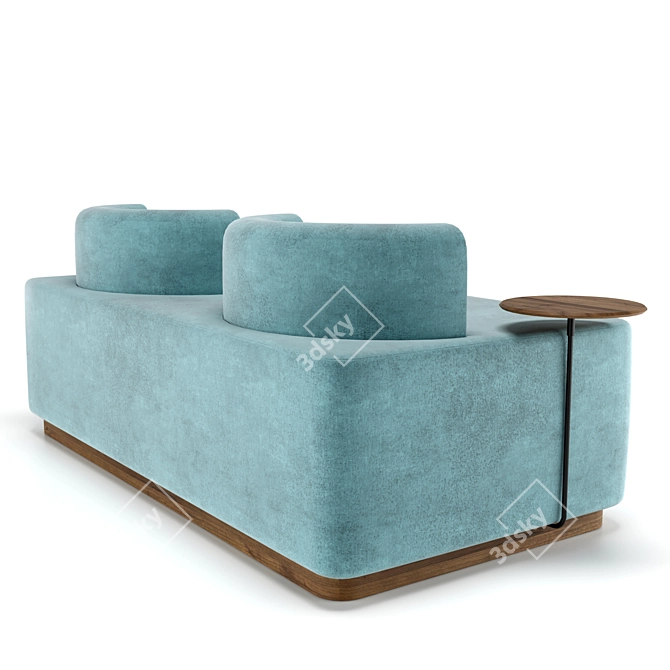 Elegant Rosette Plump Sofa 3D model image 4