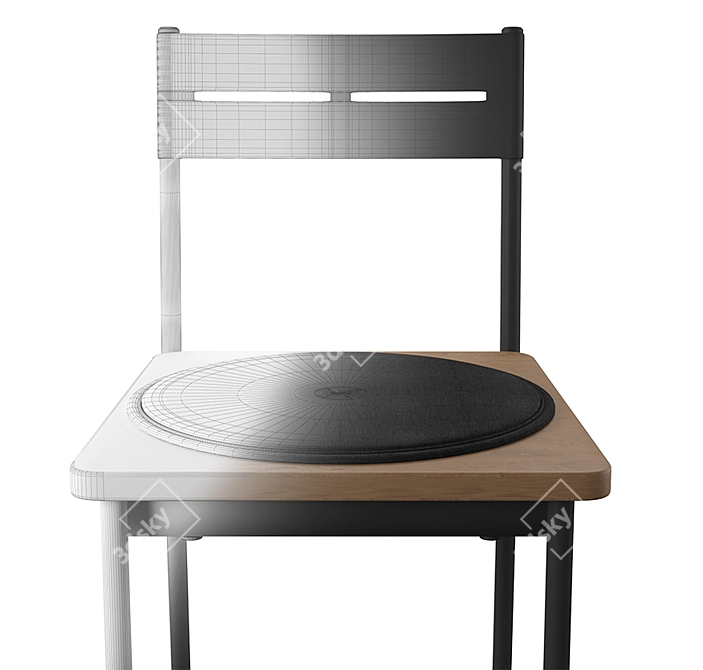 Modern SANDSBERG Bar Stool with Cushion 3D model image 3