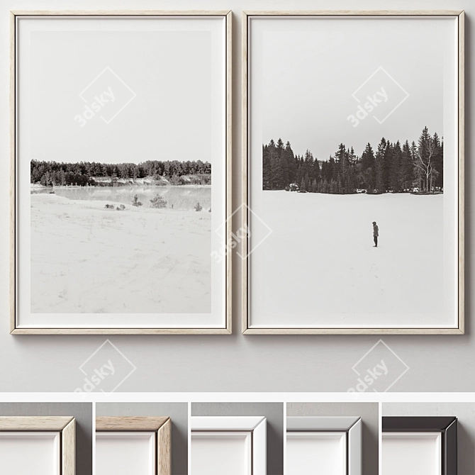 Versatile Picture Frames Set -308 3D model image 1