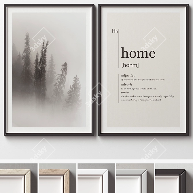 Versatile Picture Frames Set -308 3D model image 11