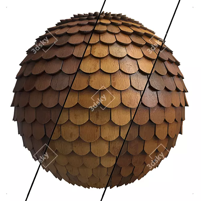 Decorative Roof Tile Materials - PBR 4k 3D model image 1