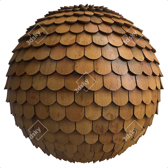 Decorative Roof Tile Materials - PBR 4k 3D model image 3