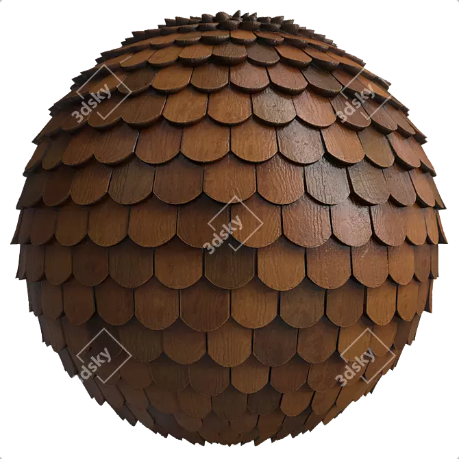 Decorative Roof Tile Materials - PBR 4k 3D model image 4