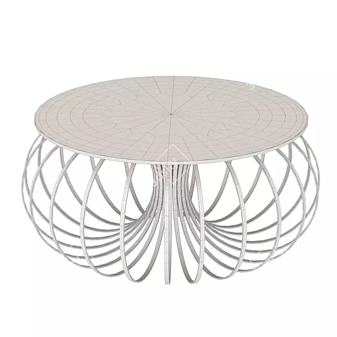 Elegant Coco Coffee Table: Ivory Top 3D model image 2