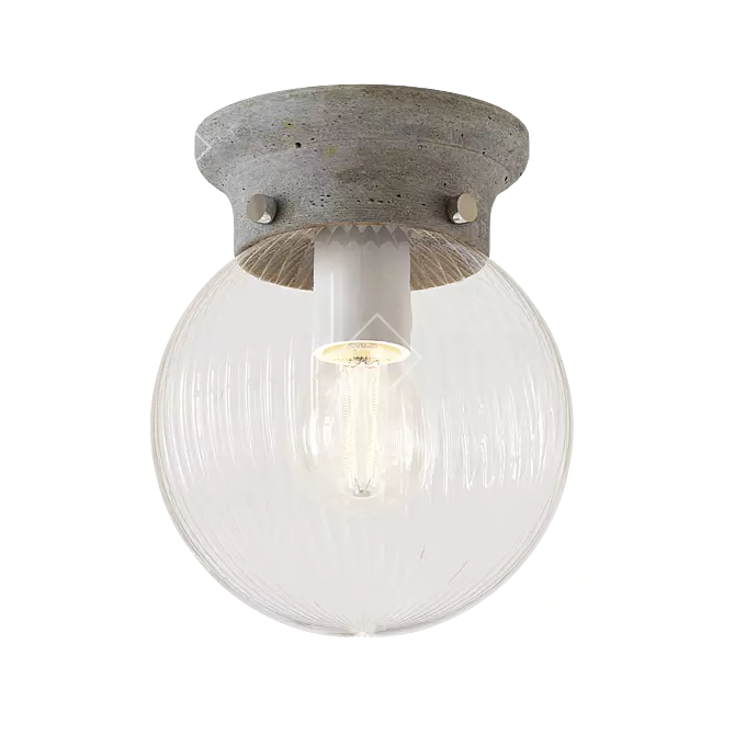 BARET Concrete Ceiling Lamp 3D model image 1