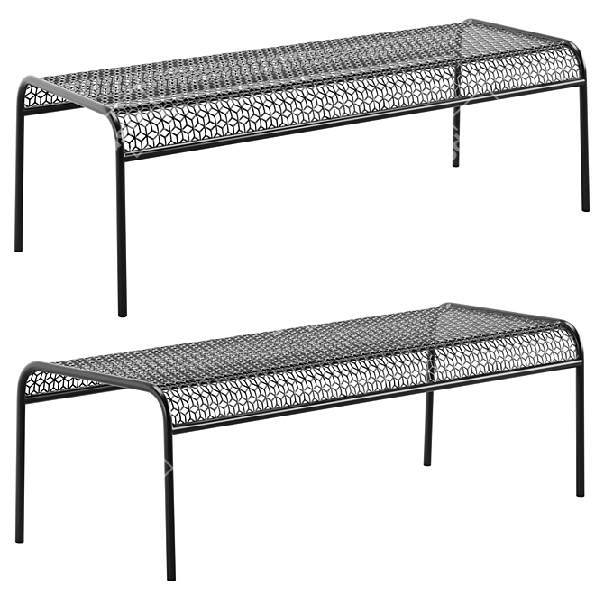 Modern Mesh Bench: Hot Design 3D model image 3