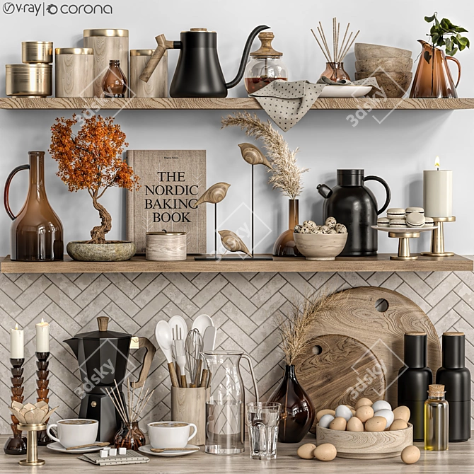 Title: Versatile 2015 Kitchen Accessories 3D model image 4