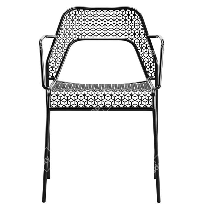 Mesh Armchair: Sleek and Stylish by Bludot 3D model image 2