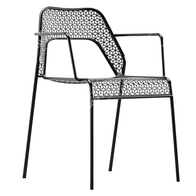 Mesh Armchair: Sleek and Stylish by Bludot 3D model image 4