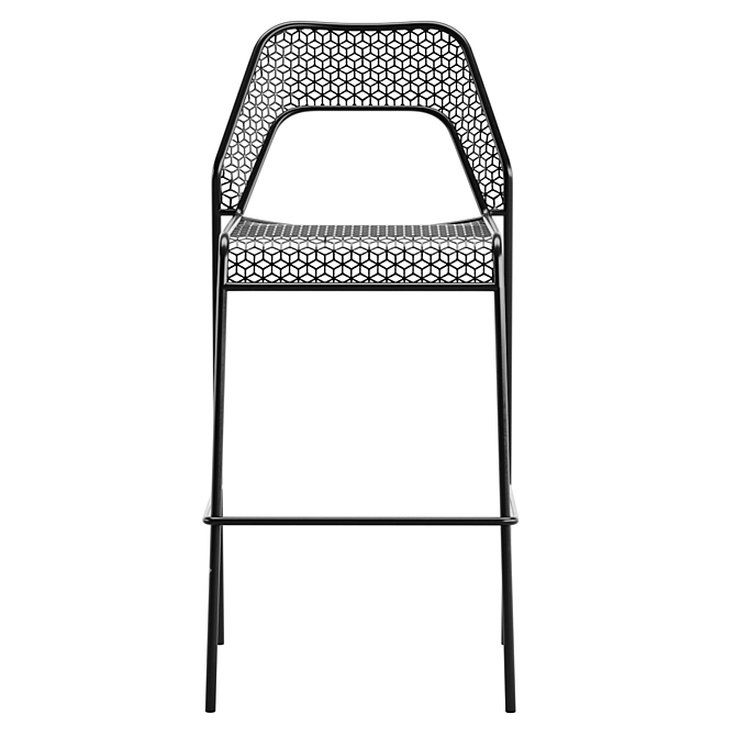 Sleek Hot Mesh Barstool 3D model image 2