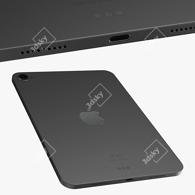 Sleek Apple iPad Mini 6 3D model image 2