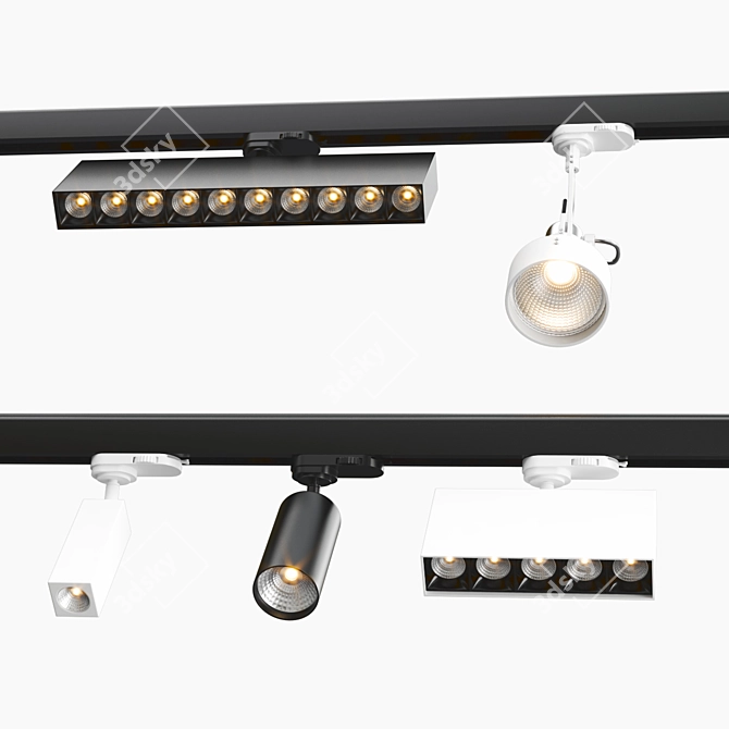 AQFORM Modern Track Lights 3D model image 1