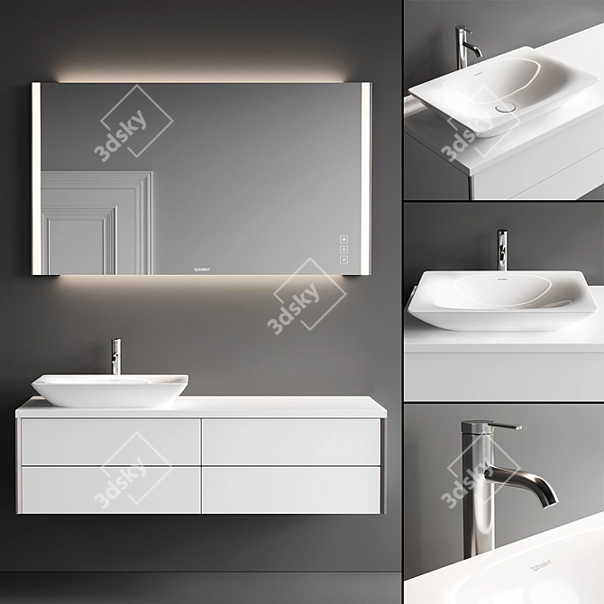 Modern Duravit XViu Vanity Set 3D model image 1