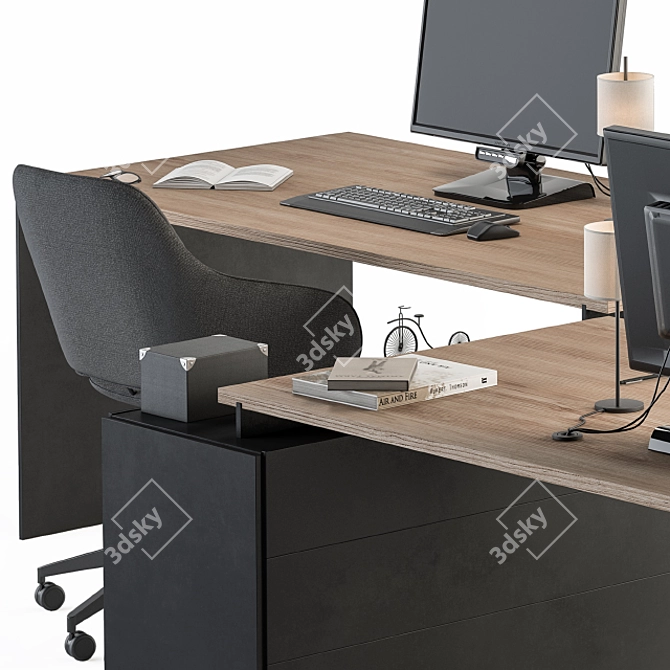 Modern Employee Set - Office Essentials 3D model image 4