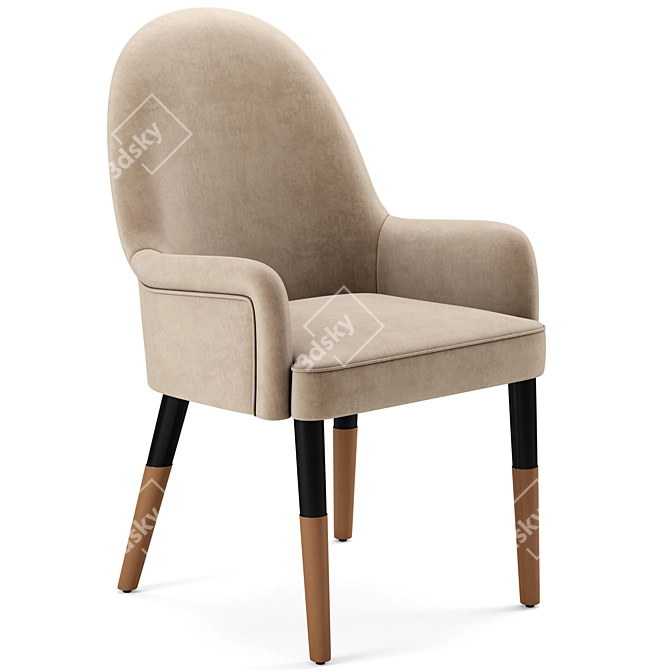 Alchemy Carver Armchair: Elevated Elegance for your Dining Space 3D model image 1