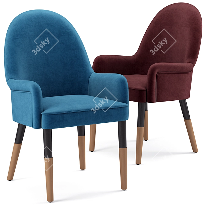 Alchemy Carver Armchair: Elevated Elegance for your Dining Space 3D model image 4