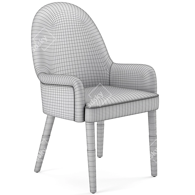 Alchemy Carver Armchair: Elevated Elegance for your Dining Space 3D model image 6