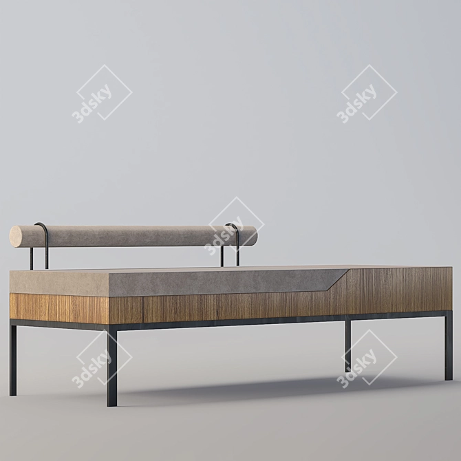 Modern 2015 Bench: Stylish & Functional 3D model image 1