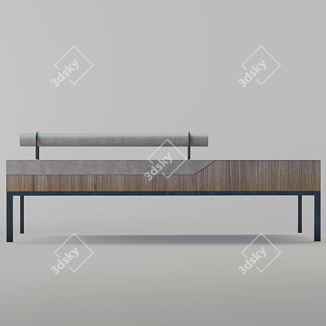 Modern 2015 Bench: Stylish & Functional 3D model image 2