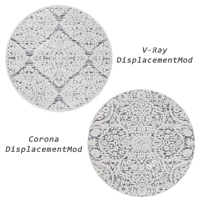 Round Rug Set - 6 Variations 3D model image 3