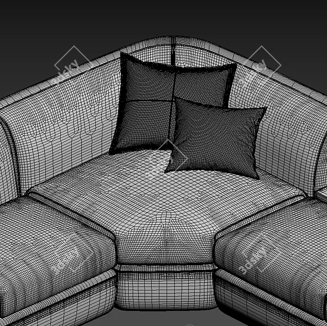 Product Title: Luxury Longhi Bravery Sofa 3D model image 5