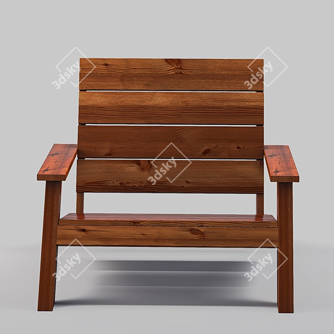 Etsy Adirondack Chair: Stylish, Compact, and Durable 3D model image 1