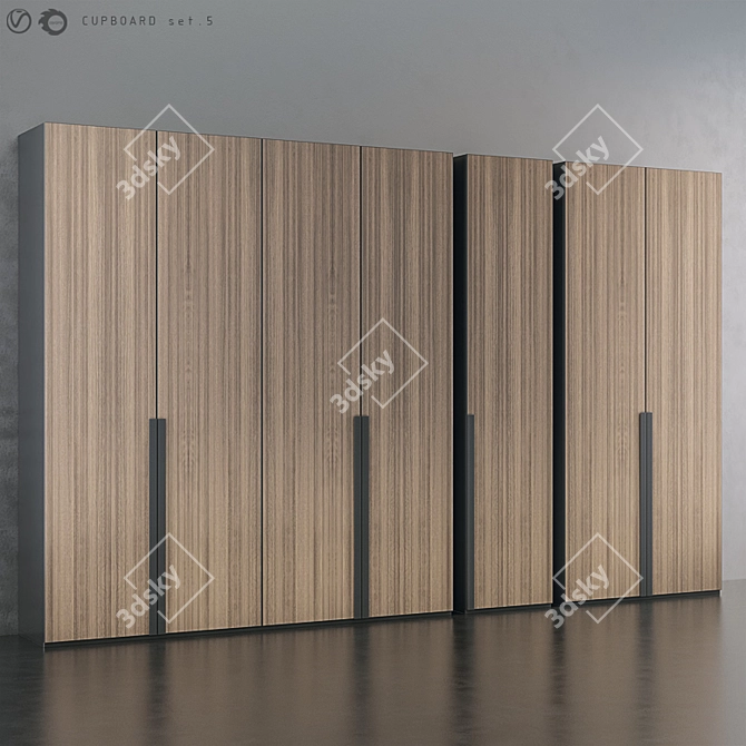 Modern Style Cupboard Set 3D model image 2