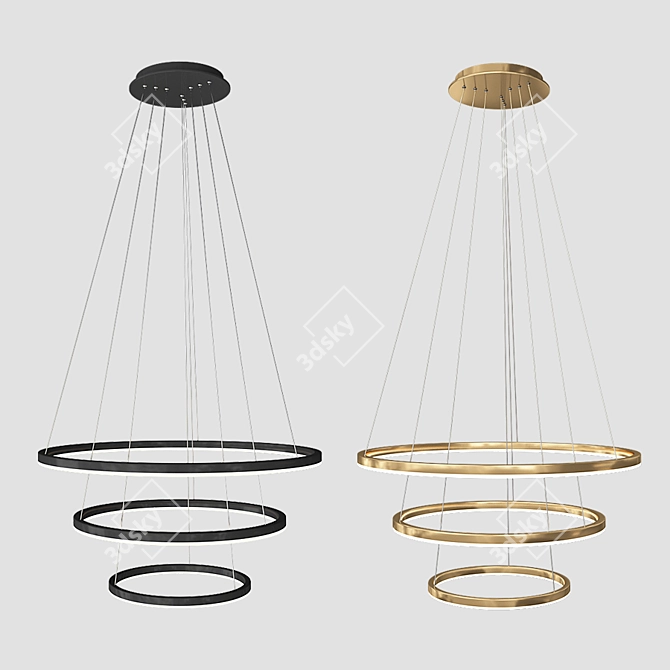 Dimmable LED Pendant Light 3D model image 2