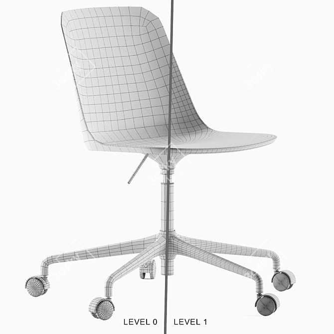 SimpleErgo Chair 3D model image 4