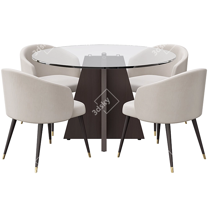 Elegant Wellington Dining Table 3D model image 3