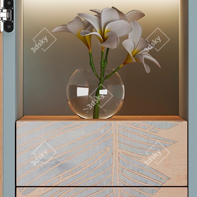 Sleek Basjoo Bar Cabinet: Modern Design for 21st Century 3D model image 4