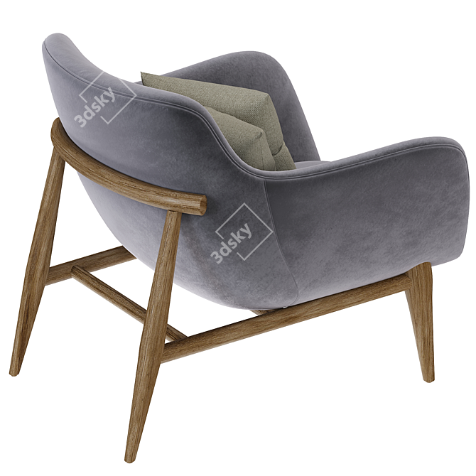 Elegant Jade Armchair: Stylish and Comfortable 3D model image 2