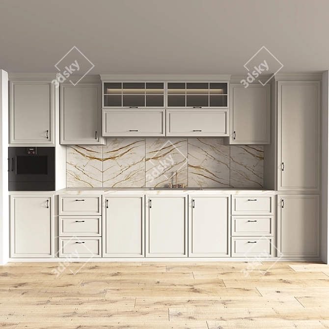 Classic Kitchen 2015 3D model image 3