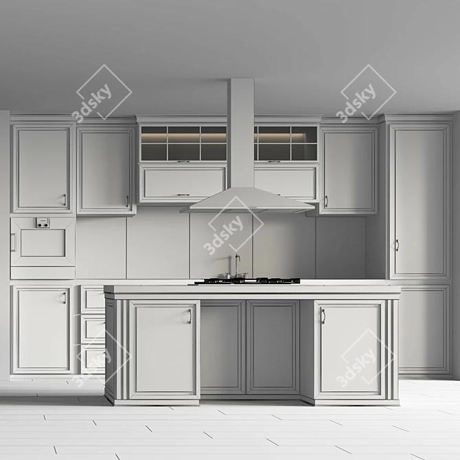 Classic Kitchen 2015 3D model image 4