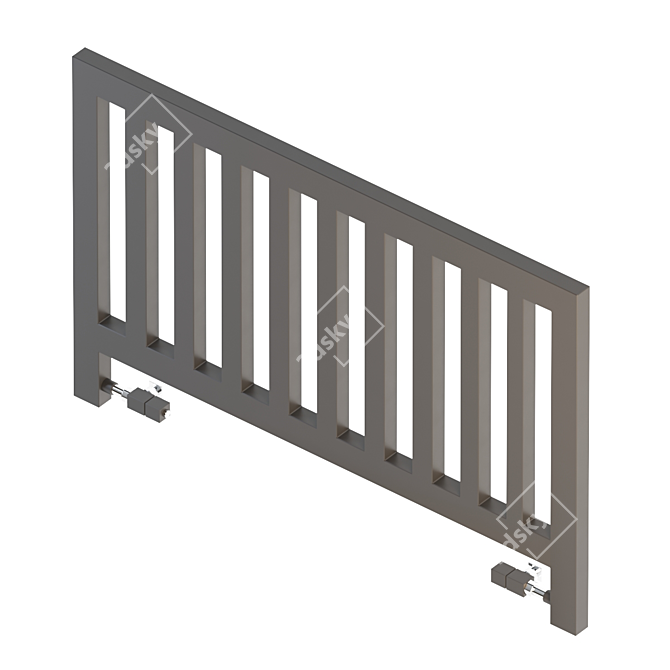 Custom Heated Towel Rail 3D model image 1