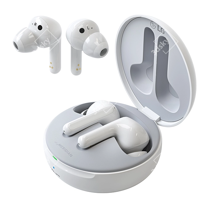 Wireless FN7 Earbuds: Premium Sound 3D model image 1