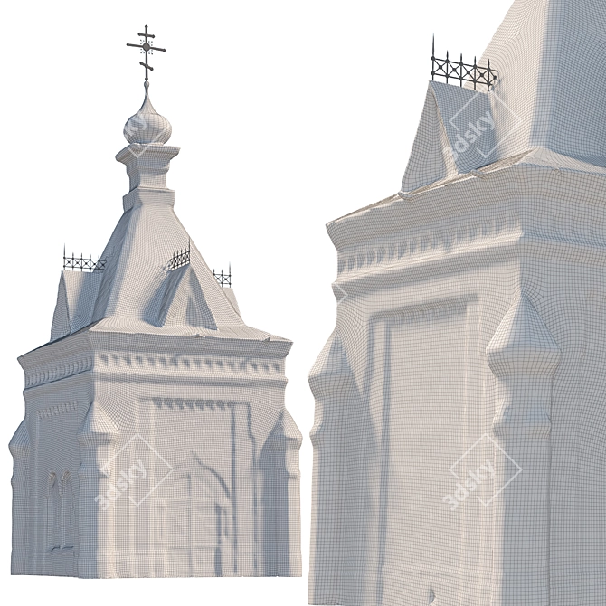 19th Century Alexander Chapel - Detailed 3D Model 3D model image 1