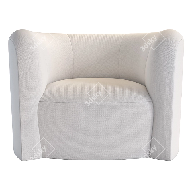 Stylish Baker Wave Chair 3D model image 1