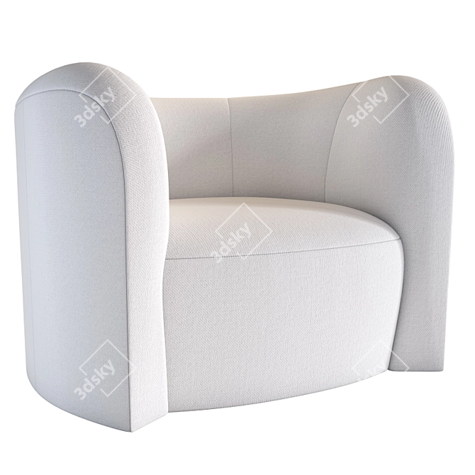 Stylish Baker Wave Chair 3D model image 2
