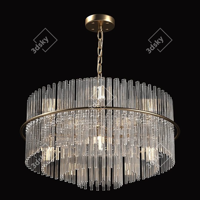 Modern Crystal Chandelier: Creative Nordic Style 3D model image 1