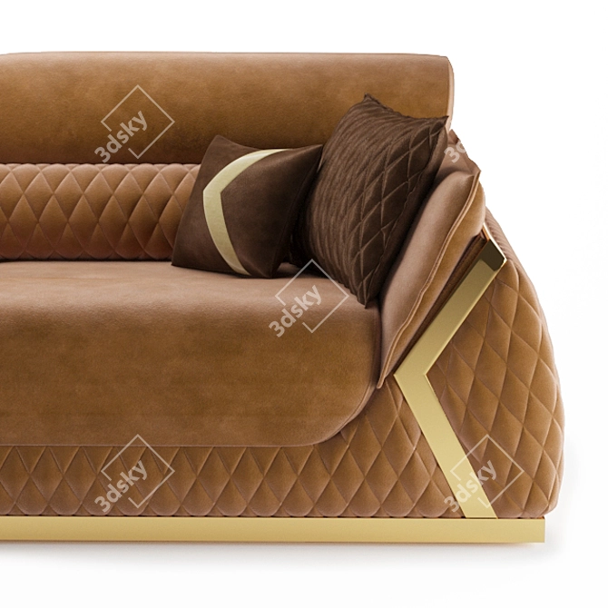 Luxury Triple Diamond Sofa 3D model image 3